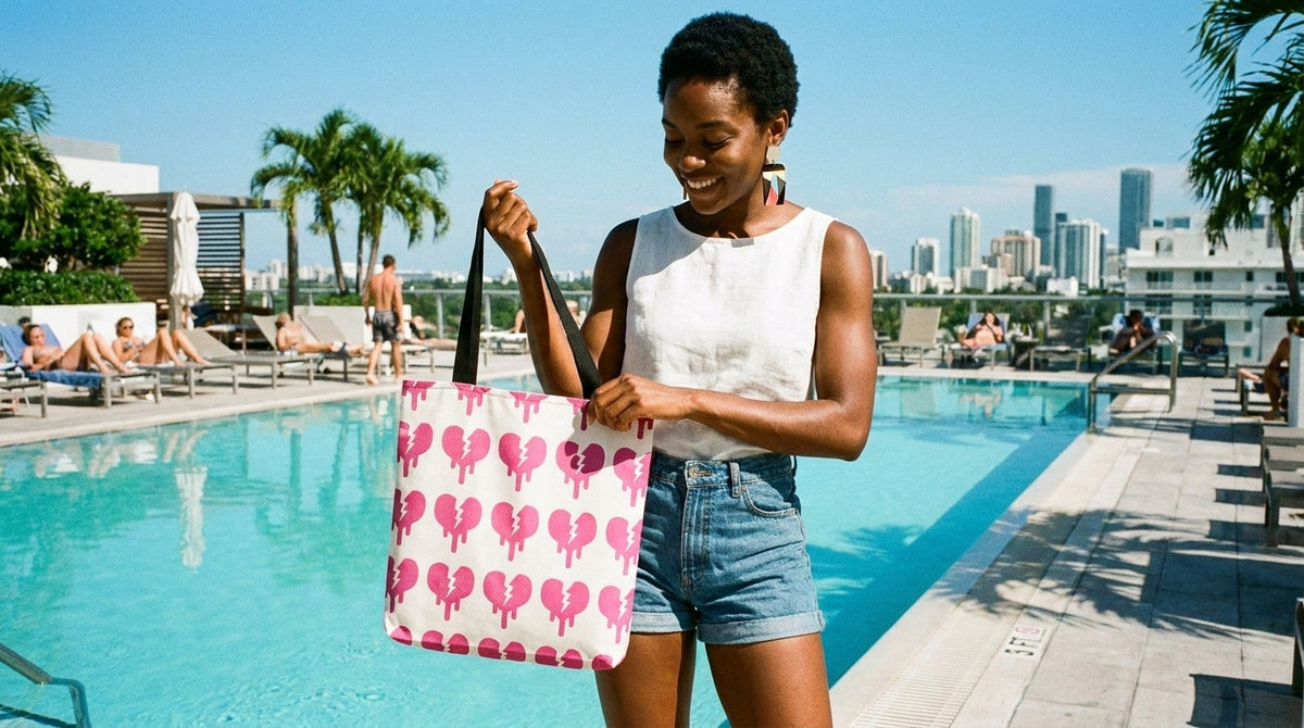 Anti-Valentine's broken-heart tees and totes from Design Hero