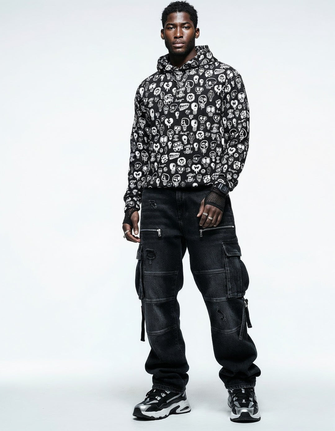 Black Skull Unisex Hoodie - Design Hero