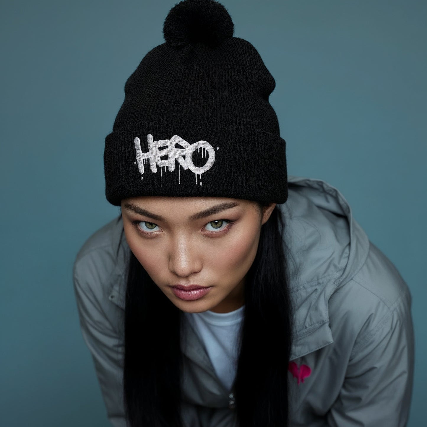 "Broken heart" Embroidered Champion Packable Jacket design by Hero.