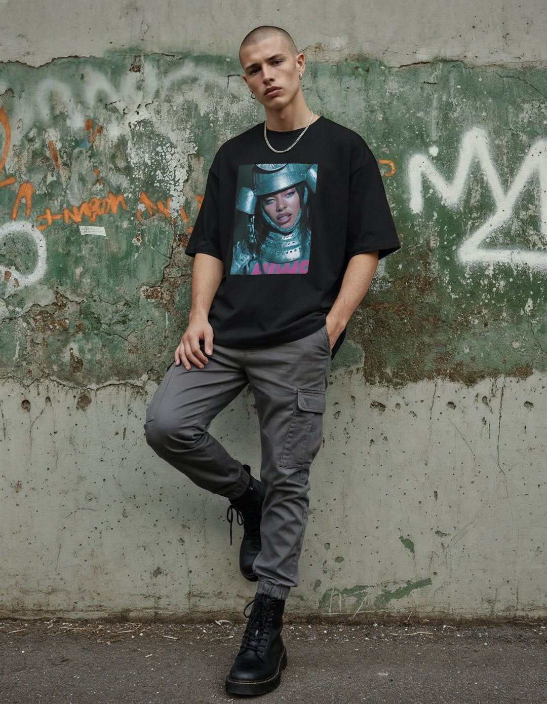 Steel Ghost – Cyber Samurai Unisex Tee - Design Hero