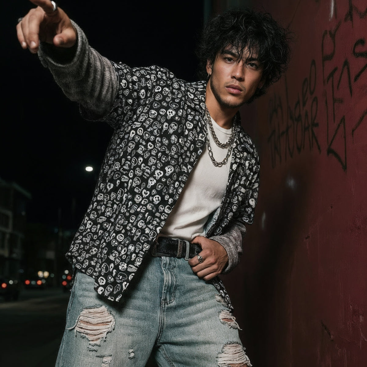 SKULL — Unisex Button Shirt - Design Hero