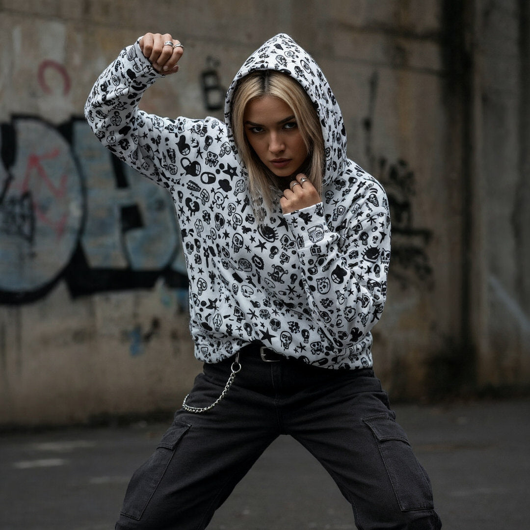 Skulls Hoodie | Unisex Skull Print Hoodie | DesignHero Shop