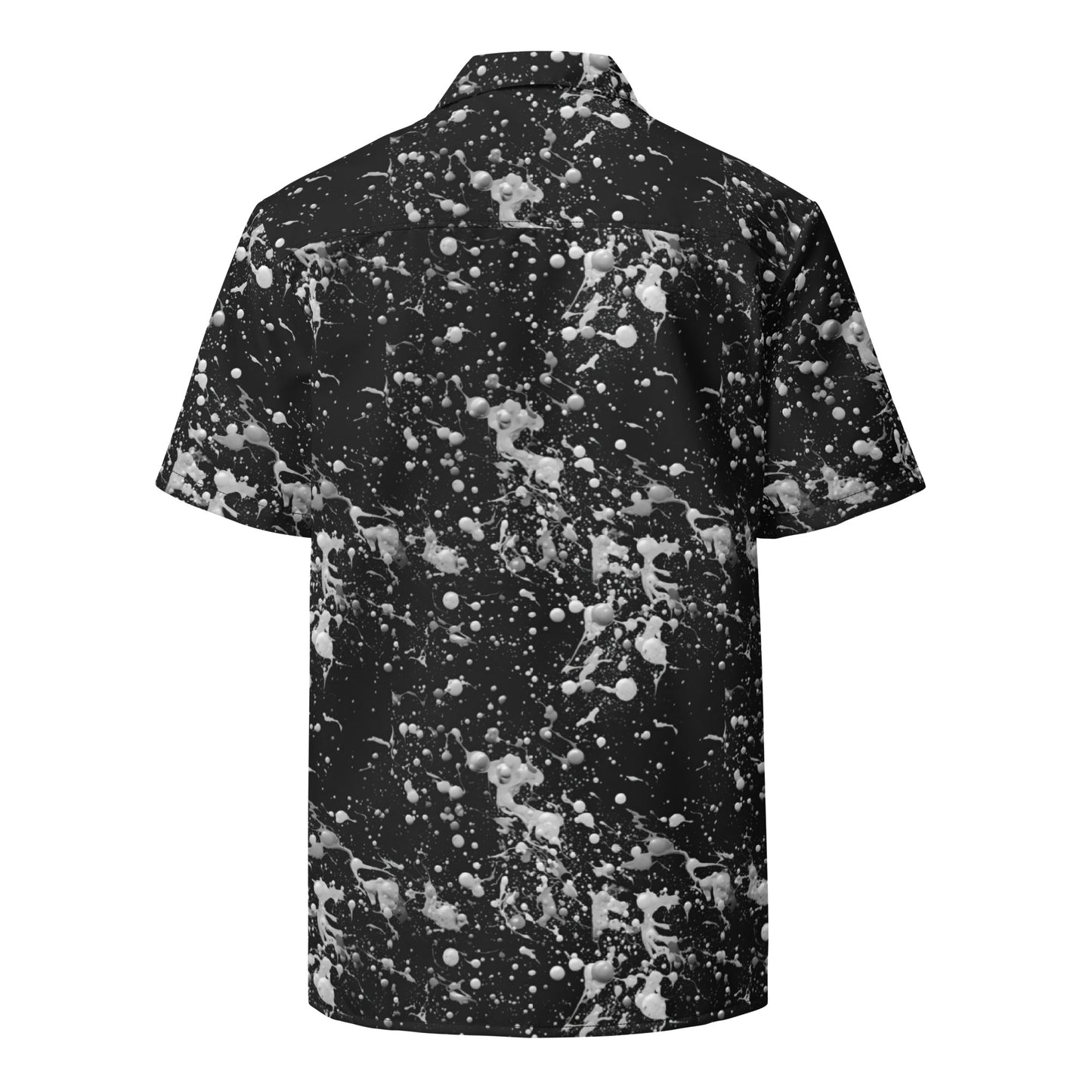 Black Paint Unisex Button Shirt