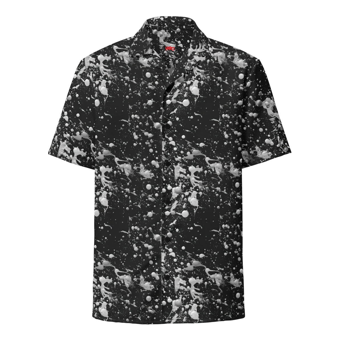 Black Paint Unisex Button Shirt