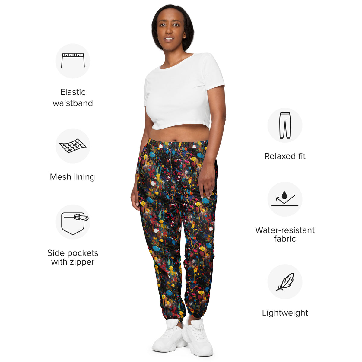 HERO Unisex Spray Paint Print Track Pants: Express Your Artistic Style - Design Hero