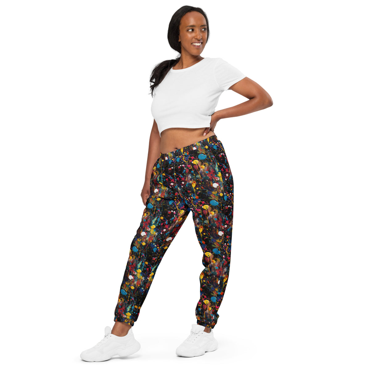 HERO Unisex Spray Paint Print Track Pants: Express Your Artistic Style - Design Hero