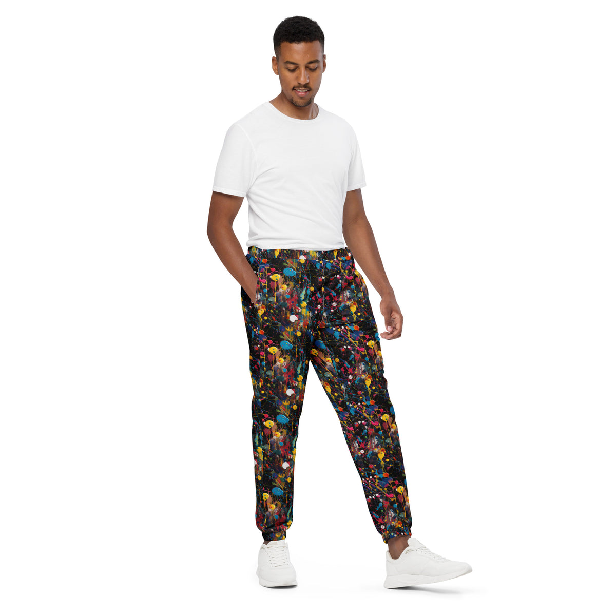 HERO Unisex Spray Paint Print Track Pants: Express Your Artistic Style - Design Hero