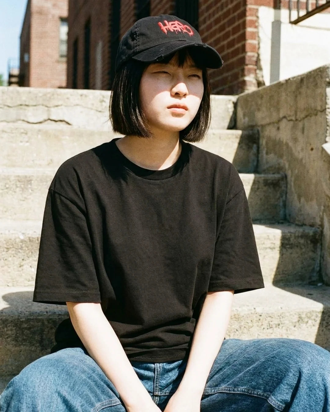 Hero Distressed Dad Hat by Design Hero – lifestyle