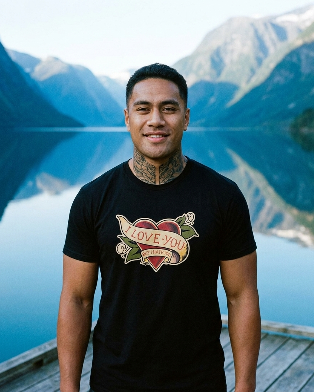 I Love You But I Hate You" Short-Sleeve Unisex T-Shirt by Design Hero – lifestyle