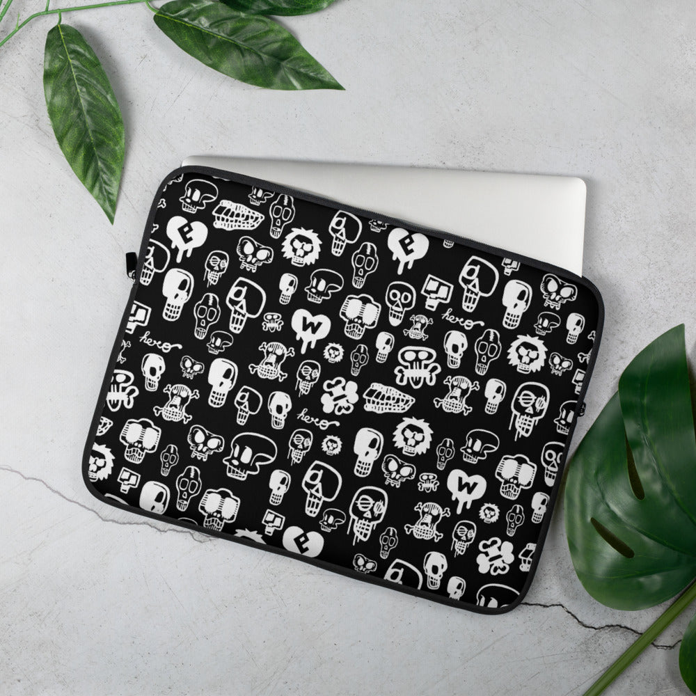 "Skulls" Laptop Sleeve by Hero. - shop.designhero