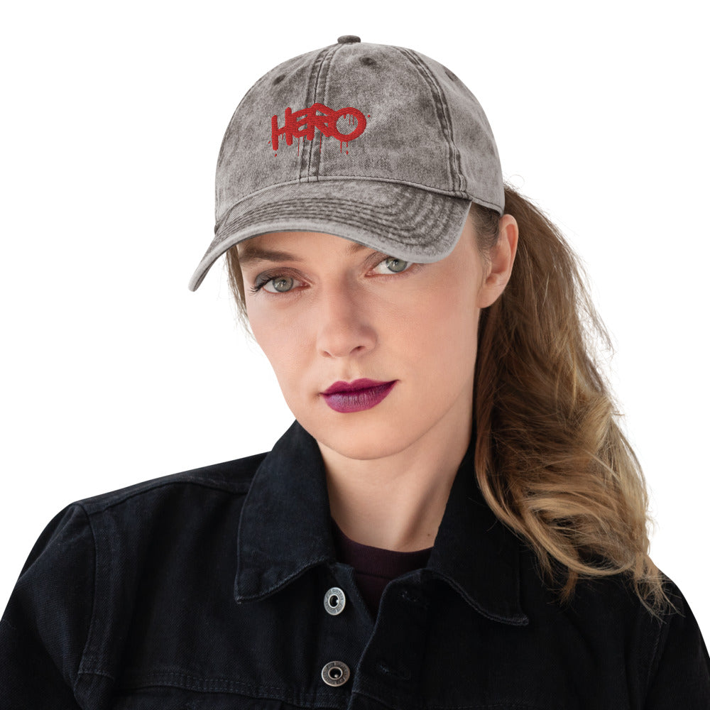 "Hero" Vintage Cotton Twill Cap - shop.designhero