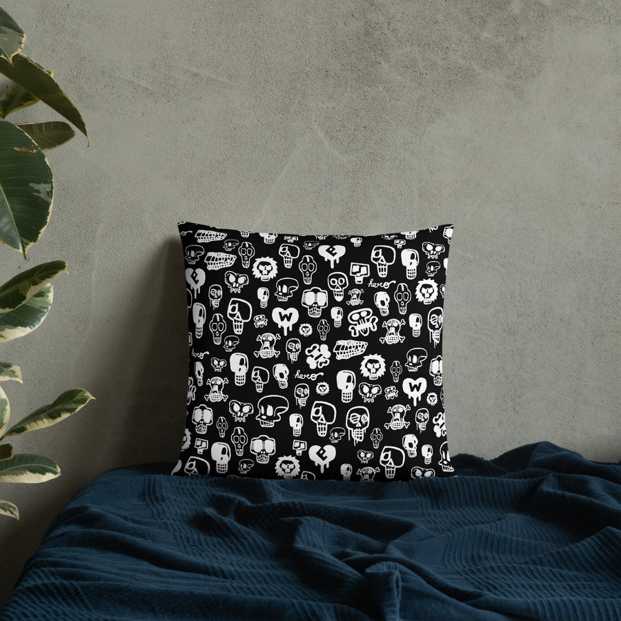 "Skulls" Basic Pillow by design hero. - shop.designhero