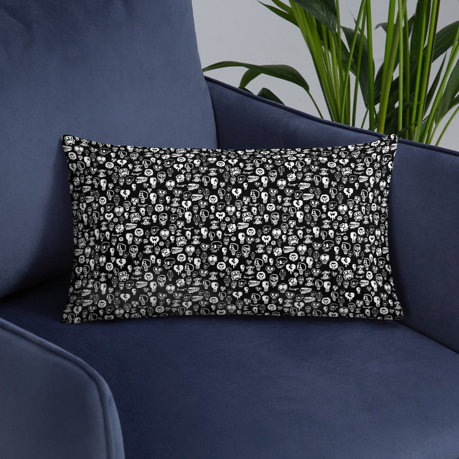 "Skulls" Basic Pillow by design hero. - shop.designhero