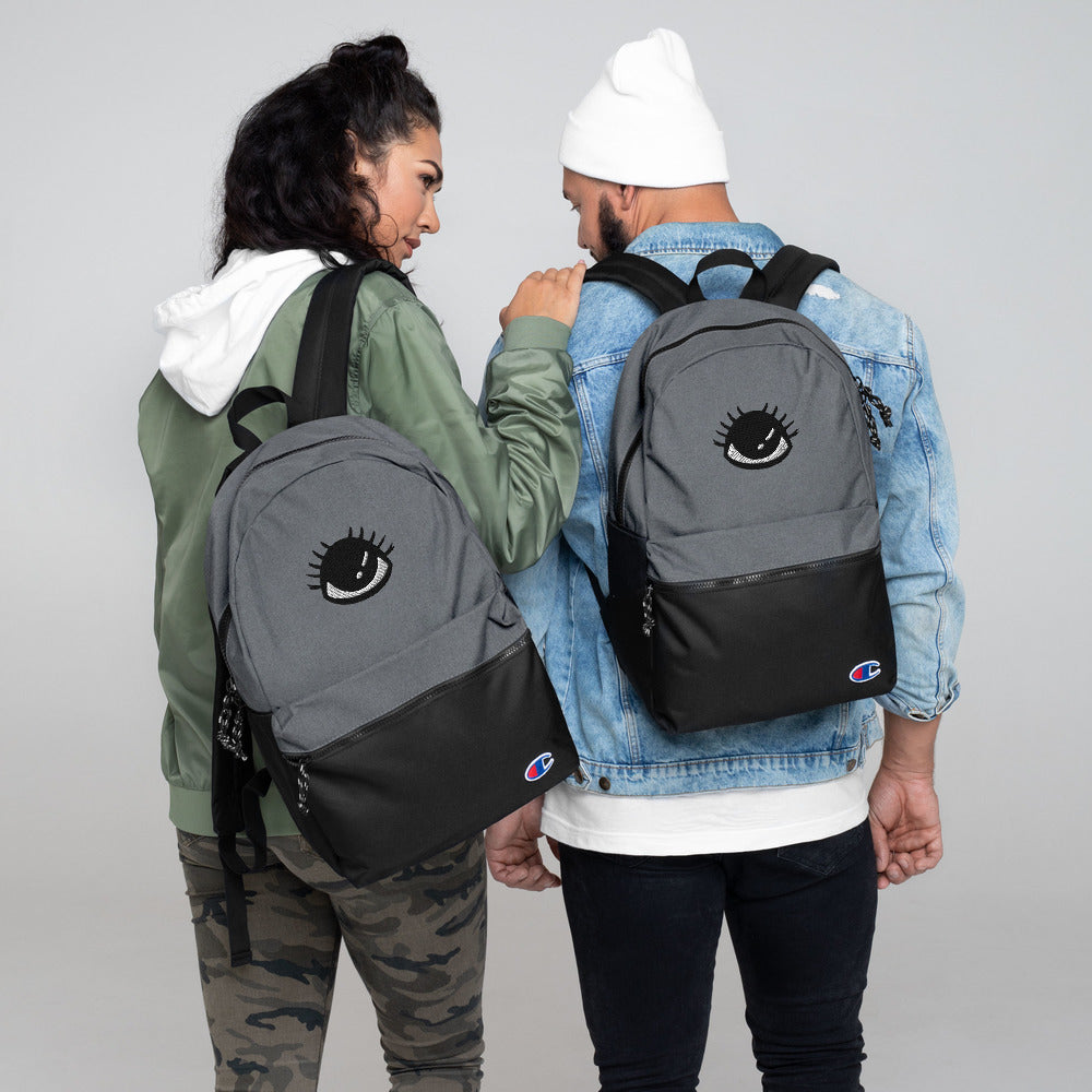 "The Eye "Embroidered Champion Backpack design by Hero. - shop.designhero