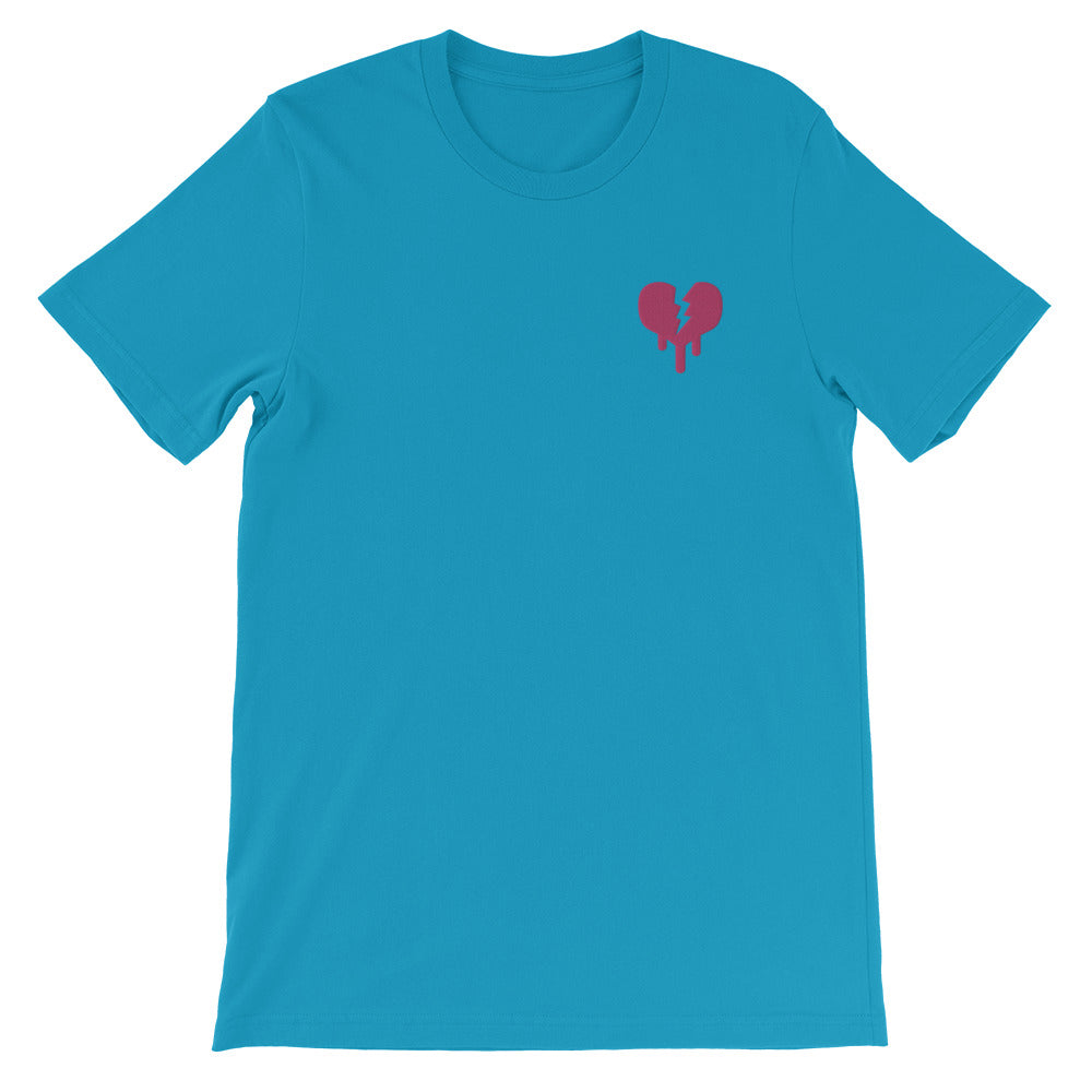 "Broken Heart" Short-Sleeve Unisex T-Shirt designed by Hero. - shop.designhero