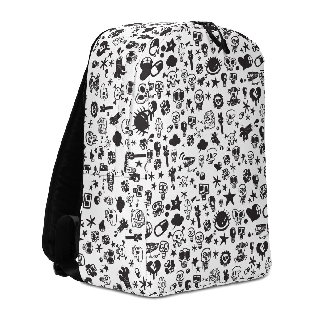 "Skull" Full Printed Minimalist Backpack - shop.designhero