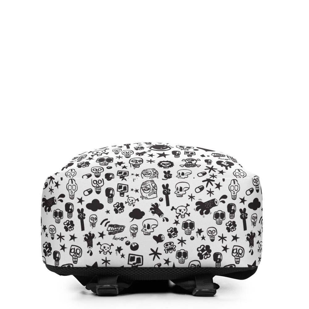 "Skull" Full Printed Minimalist Backpack - shop.designhero