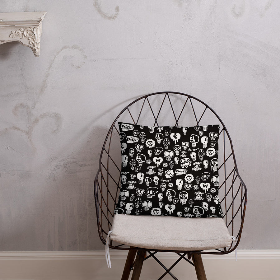 "Skulls" Basic Pillow by design hero. - shop.designhero