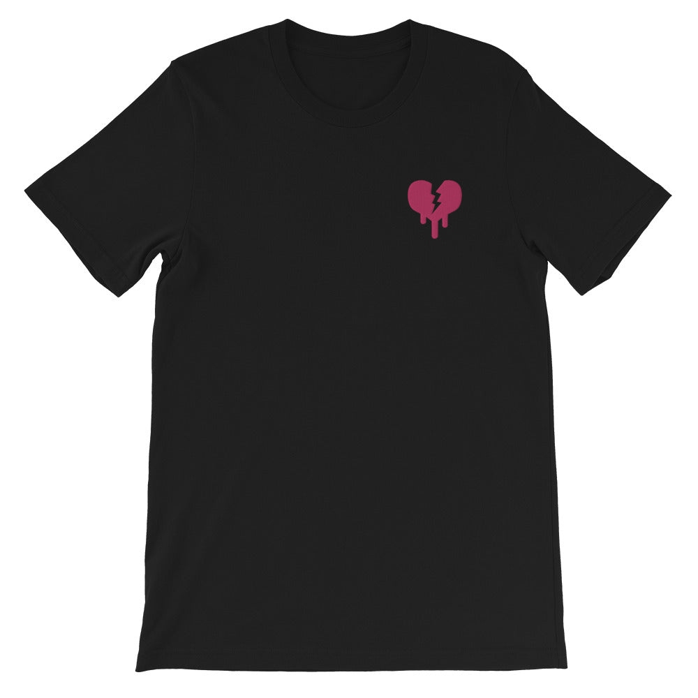 "Broken Heart" Short-Sleeve Unisex T-Shirt designed by Hero. - shop.designhero