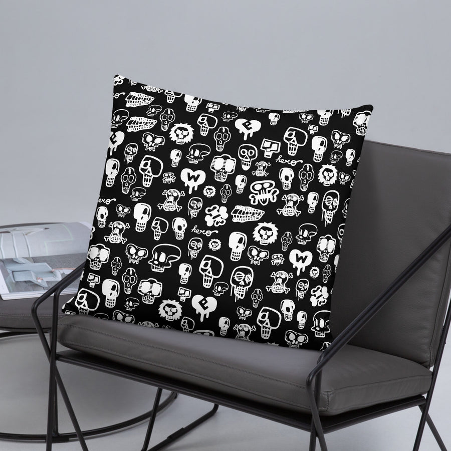 "Skulls" Basic Pillow by design hero. - shop.designhero
