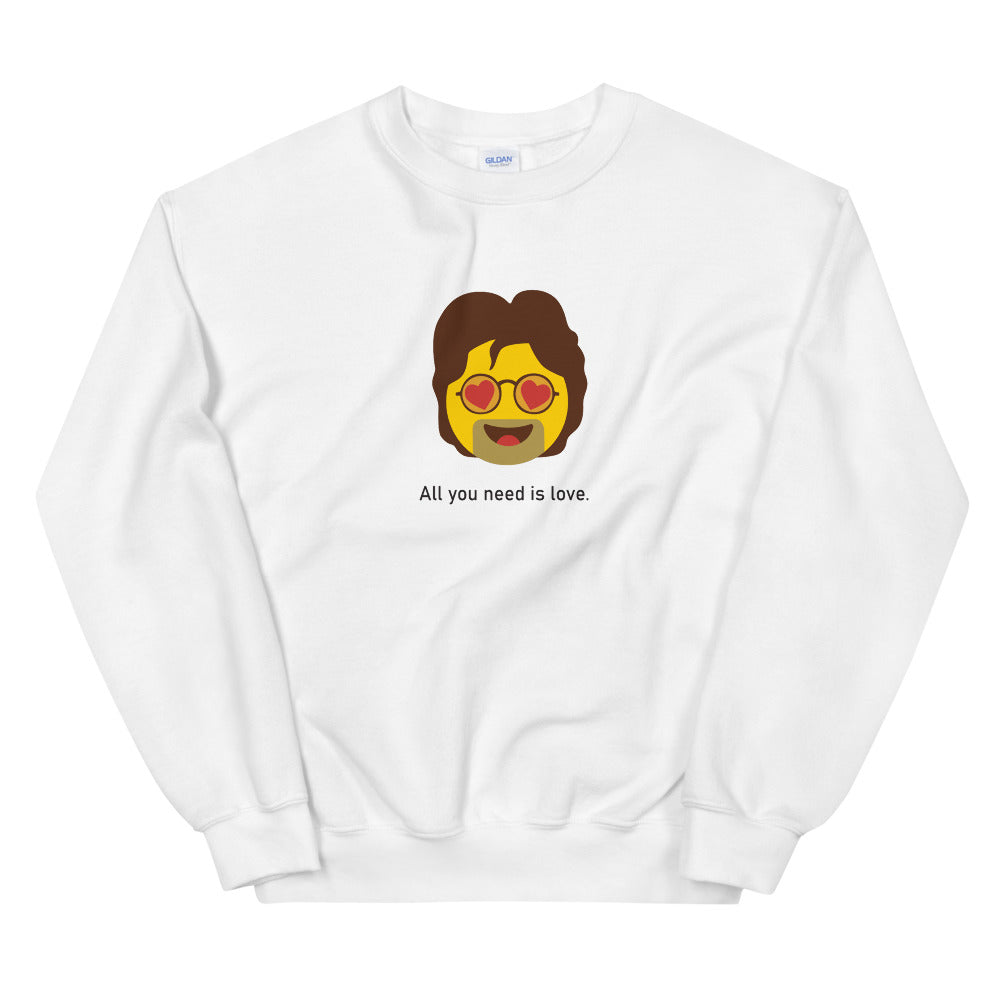 "All we need is love" Unisex Emoji Sweatshirt - shop.designhero