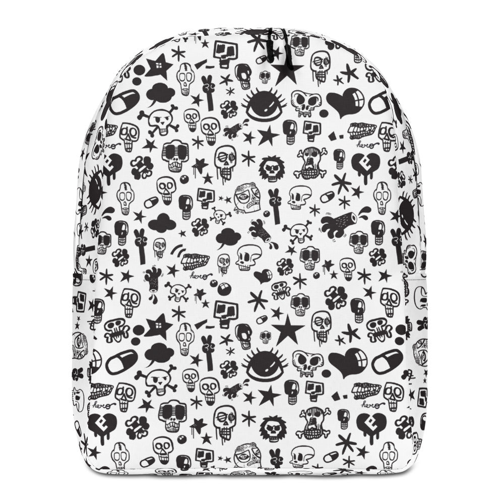 "Skull" Full Printed Minimalist Backpack - shop.designhero