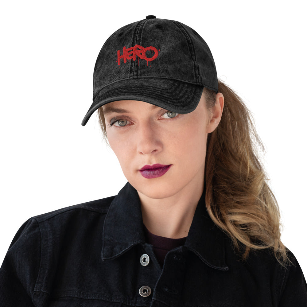 "Hero" Vintage Cotton Twill Cap - shop.designhero