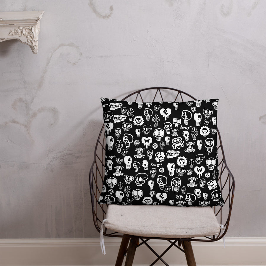 "Skulls" Basic Pillow by design hero. - shop.designhero