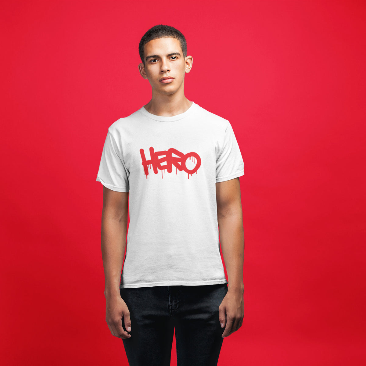 "Hero" Short - Sleeve Unisex T-Shirt design by Hero. - Design Hero