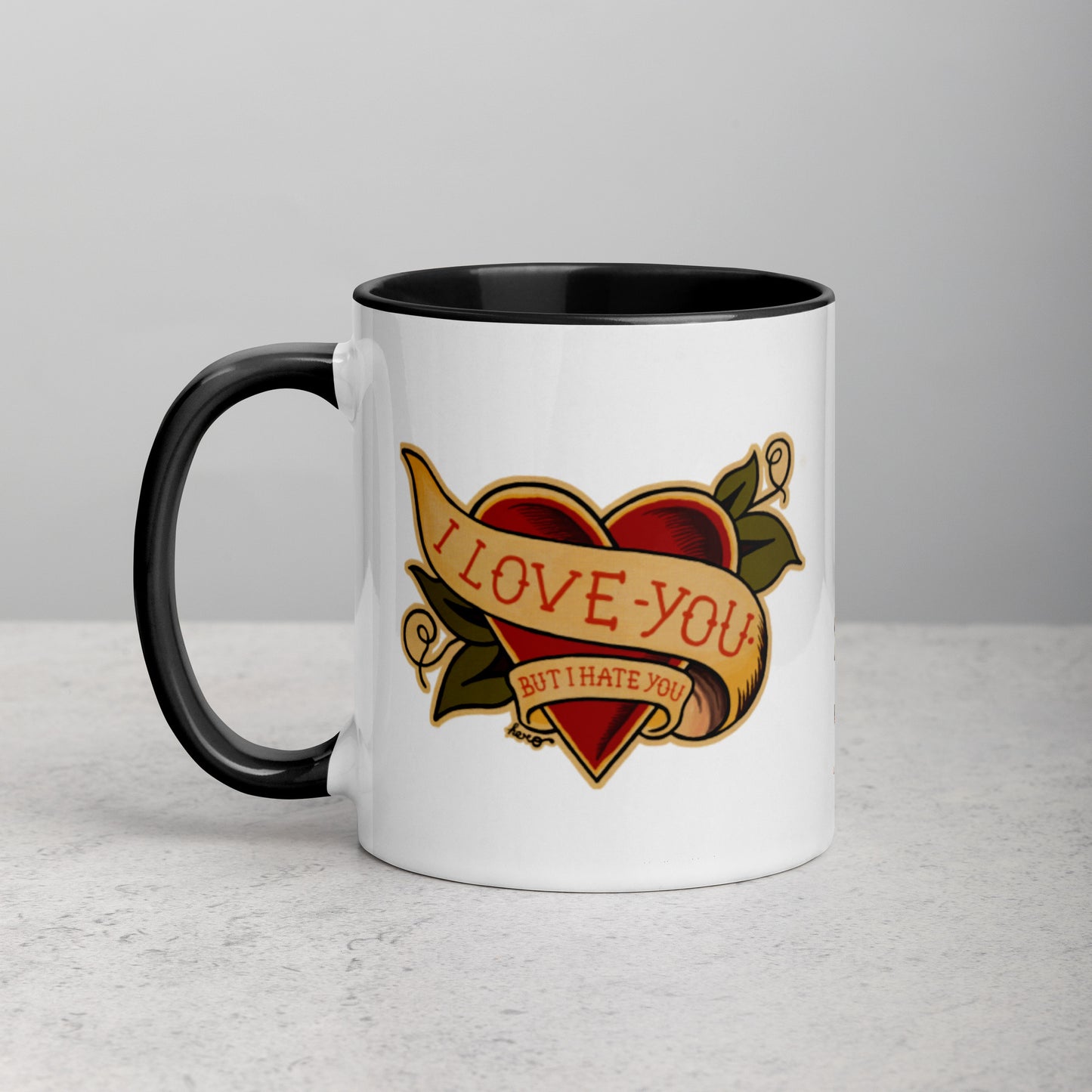 “I love you but I hate you” Mug with Color Inside - Design Hero