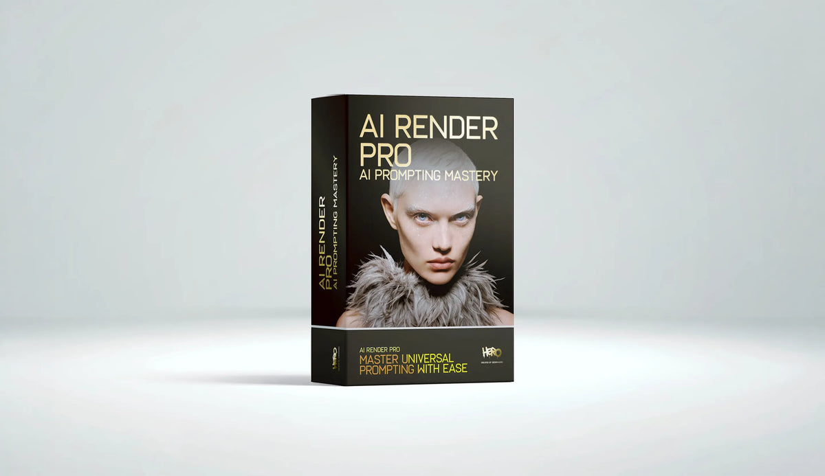 Art directed AI render made with a structured AI Render Pro prompt