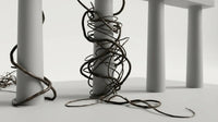 Studio render of Ivy Grower Studio tangle feature, vines wrapping each other