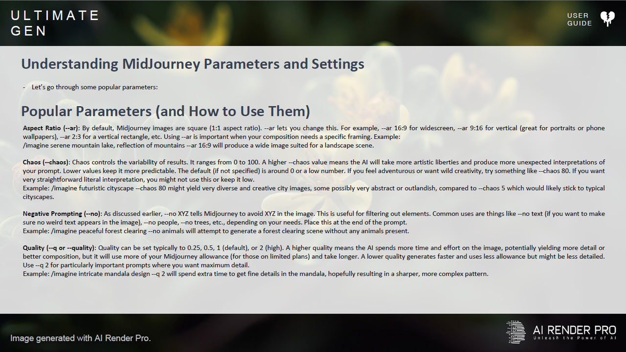 AI Render Pro: MidJourney Mastery
