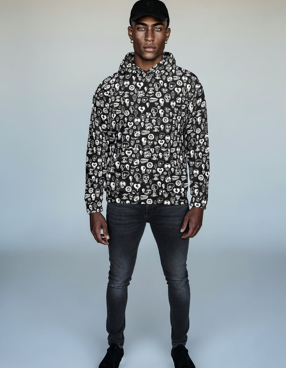 Black Skull Unisex Hoodie - Design Hero