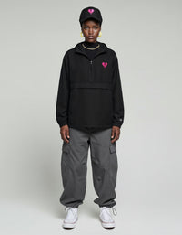 Broken Heart; Embroidered Champion Packable Jacket design by Hero.