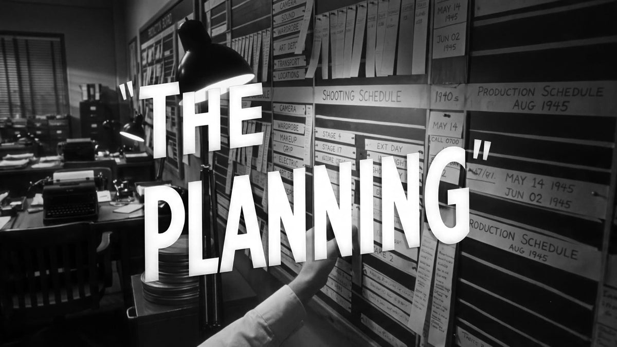 The Planning — schedule and budget, finally arguing with each other