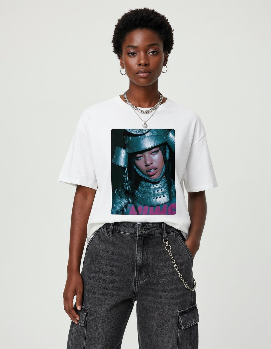 Steel Ghost – Cyber Samurai Unisex Tee - Design Hero