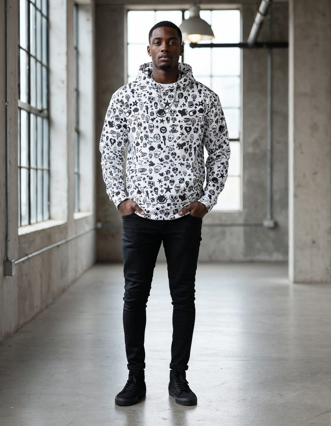 Skulls Hoodie | Unisex Skull Print Hoodie | DesignHero Shop