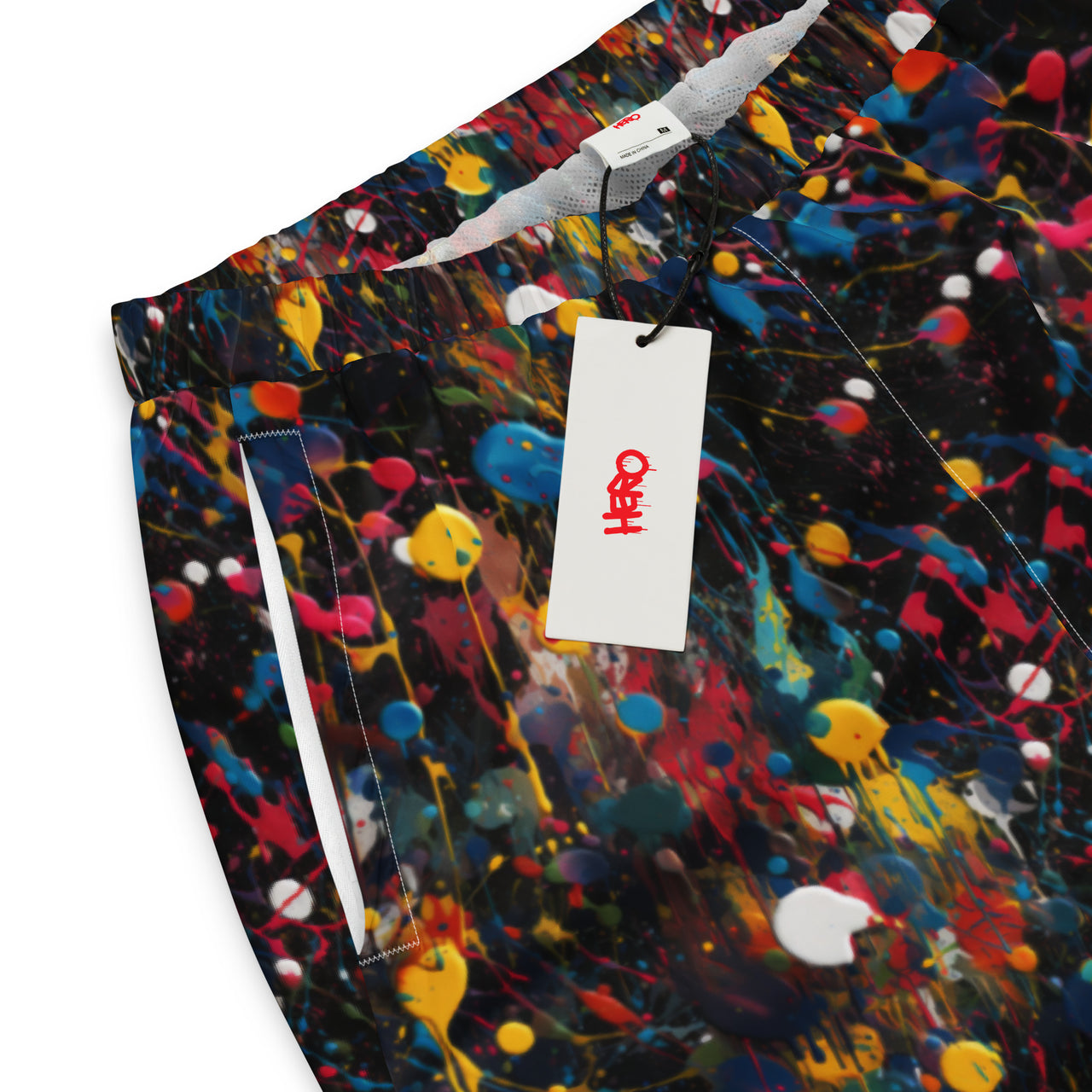 HERO Unisex Spray Paint Print Track Pants: Express Your Artistic Style - Design Hero