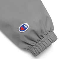 "Broken heart" Embroidered Champion Packable Jacket design by Hero. - Design Hero