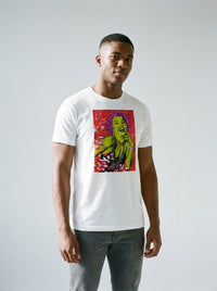Model wearing the Marylin tee by Design Hero, analog film photo