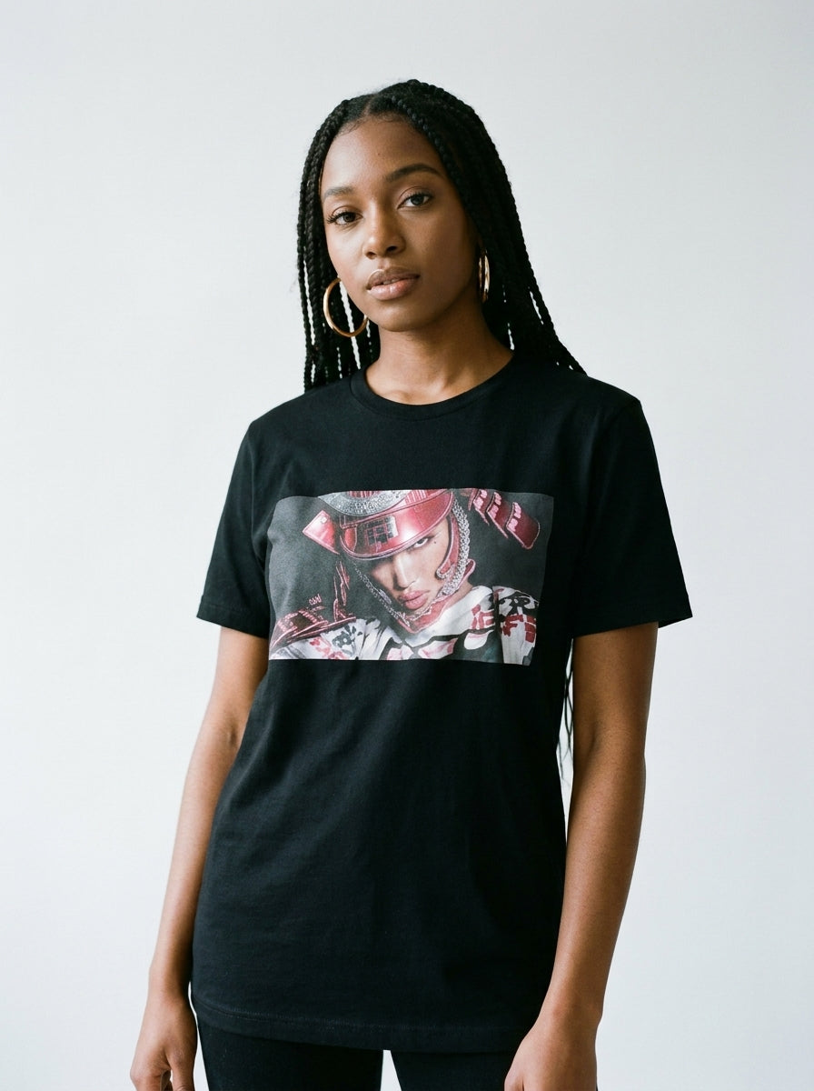 Shogun X Samurai Tee – Cyberpunk Warrior by Hero worn by a model