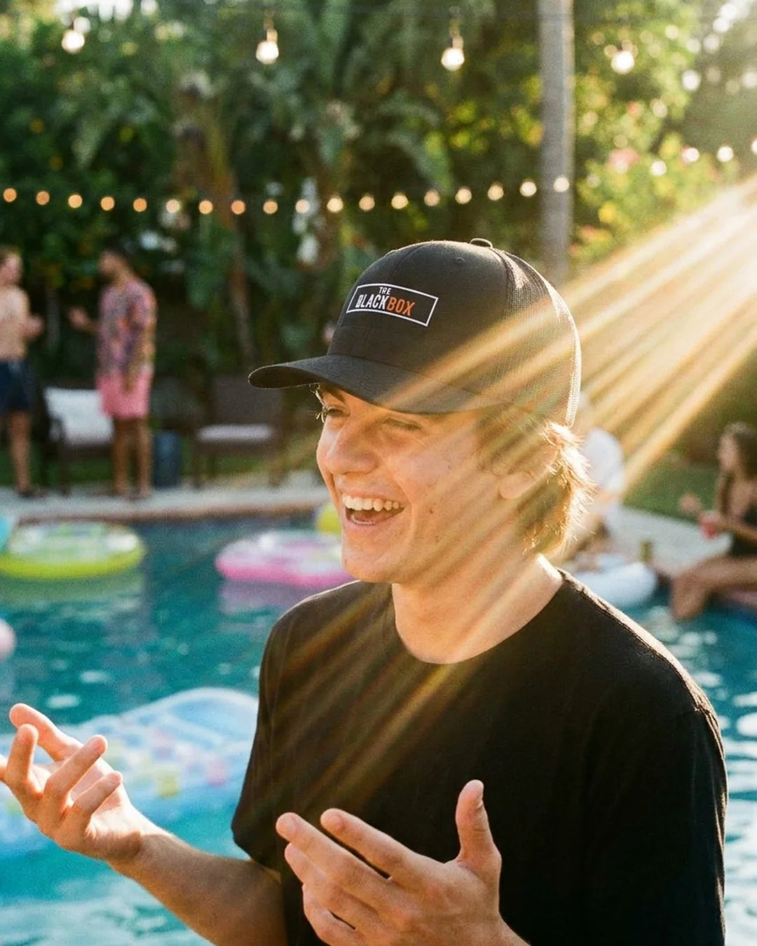 The Black Box Trucker Cap by Design Hero – lifestyle
