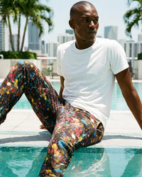 Hero Unisex Spray Paint Print Track Pants by Design Hero – lifestyle