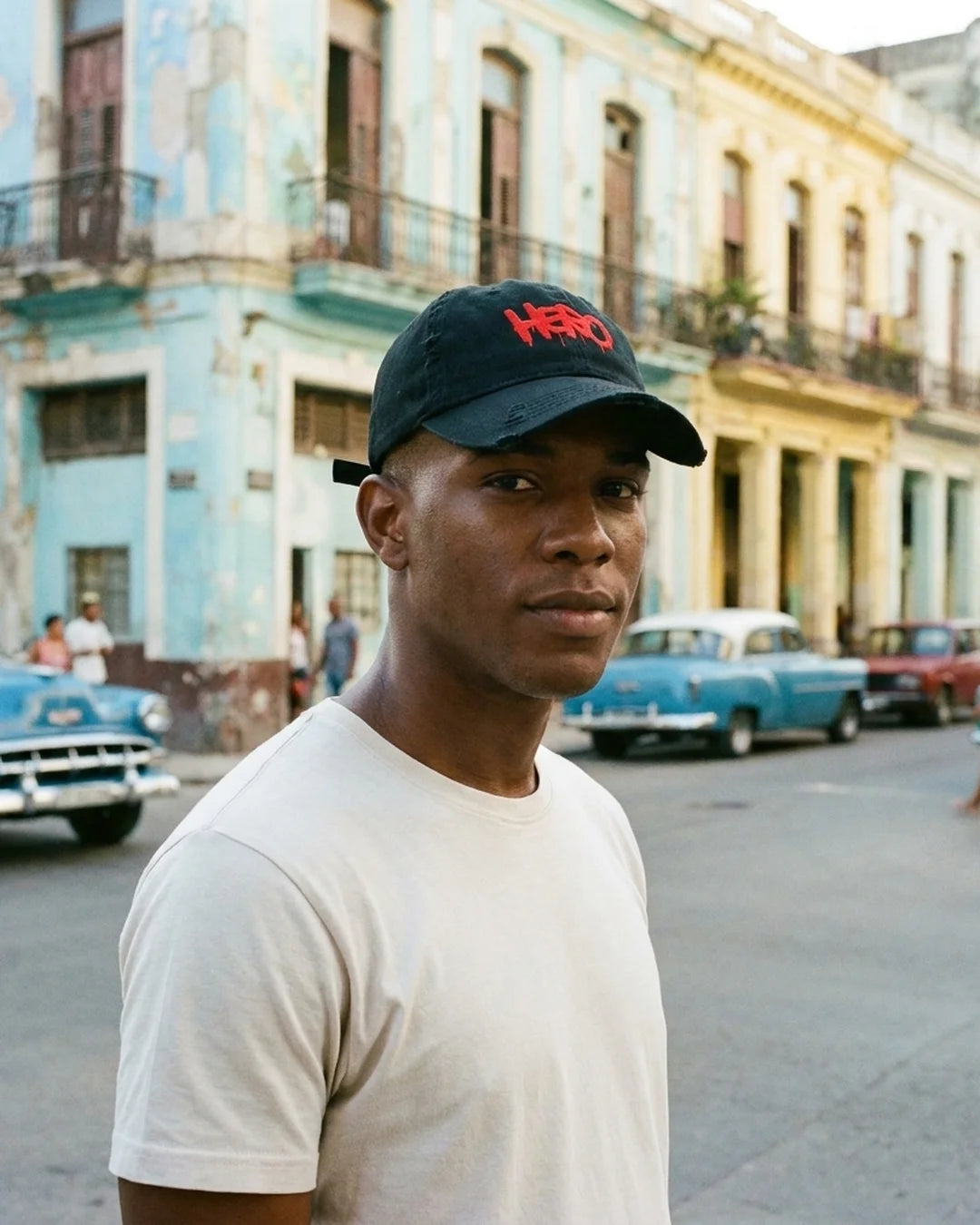 Hero Distressed Dad Hat by Design Hero – lifestyle