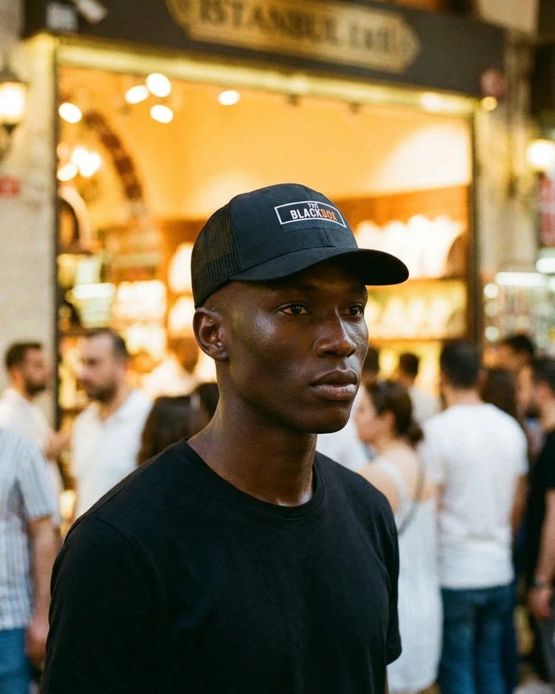 The Black Box Trucker Cap by Design Hero – lifestyle