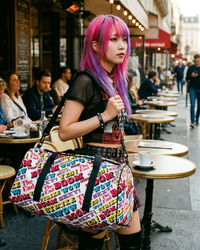 Strike Duffle Bag – All-Over Print Gym & Travel by Design Hero – lifestyle