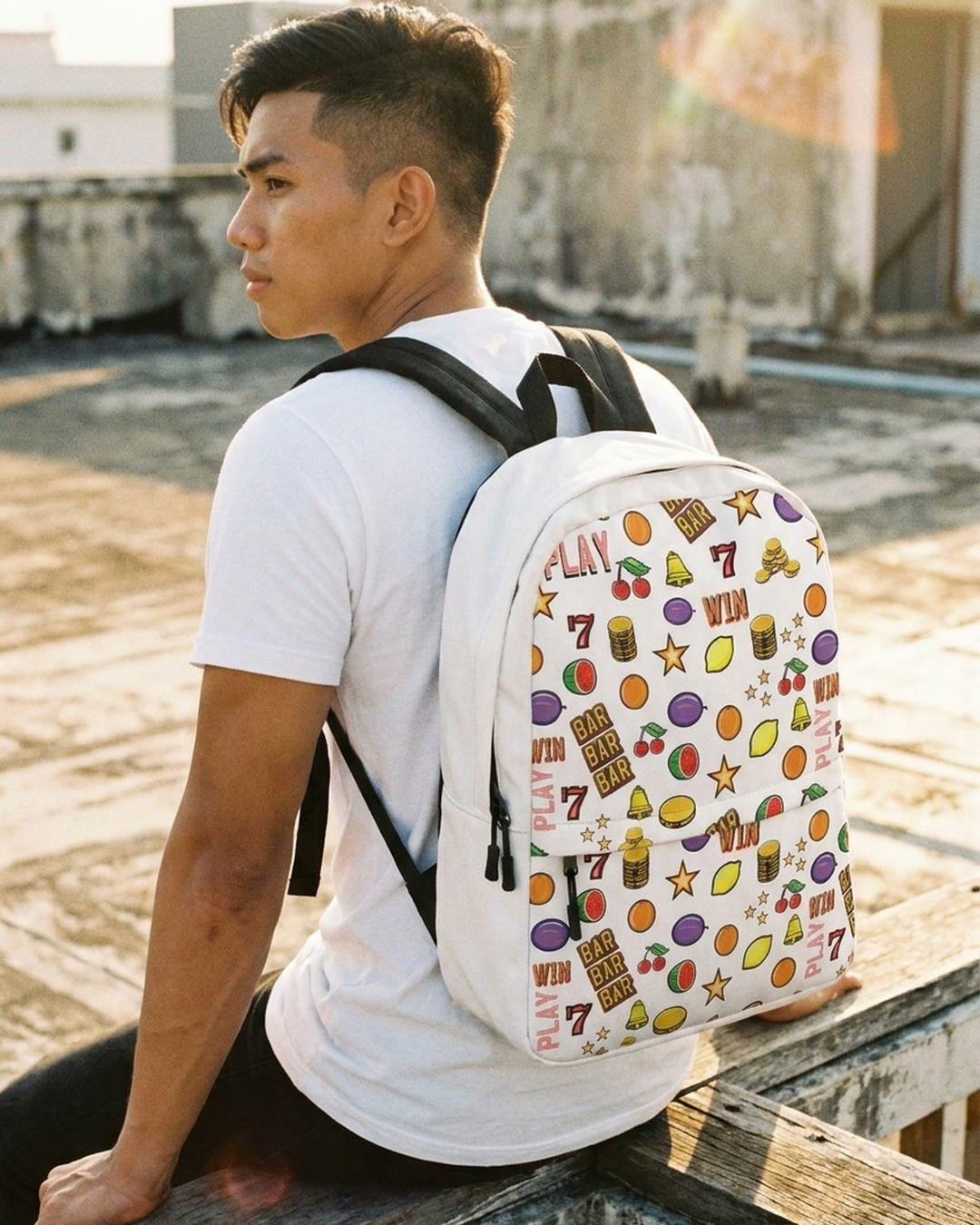 Casino Designer Backpack by Hero | DesignHero Shop by Design Hero – lifestyle