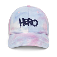 Hero tie dye hat cotton candy color with black embroidery – colorful unisex cap