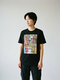 Model wearing the ToyZ tee by Design Hero, analog film photo
